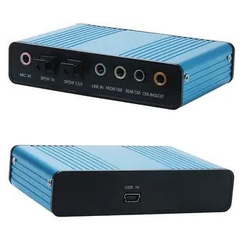 6 Channel External Sound Card 5.1/7.1 Surround Sound USB 2.0 External Optical S/PDIF Audio Sound Card Adapter For PC Laptop
6 Channel External Sound Card 5.1/7.1 Surround Sound USB 2.0 External Optical S/PDIF Audio Sound Card Adapter For PC Laptop