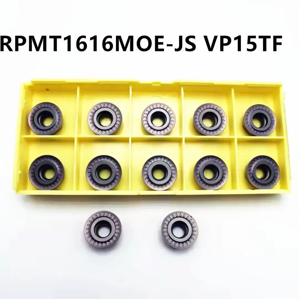 Tungsten carbide RPMT1606MOE JS VP15TF metal turning tool CNC machine milling cutter RPMT1606 lathe tool
Tungsten carbide RPMT1606MOE JS VP15TF metal turning tool CNC machine milling cutter RPMT1606 lathe tool