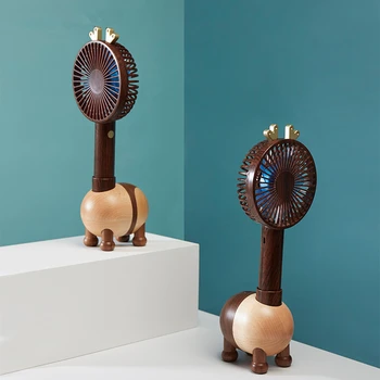 Wooden Mini Electric Fan Creative Small Deer Shape Portable 4 Speed Desktop Handheld Fan Ventilator 2 USB Charging Toys
Wooden Mini Electric Fan Creative Small Deer Shape Portable 4 Speed Desktop Handheld Fan Ventilator 2 USB Charging Toys