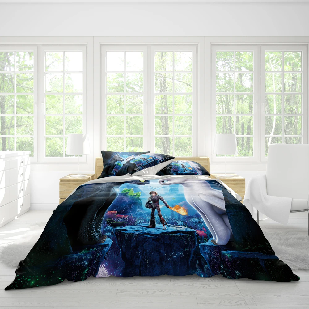 Single bed comfortable quilt cover 140cmx210cm bedding tamer dragon master pattern pillowcase three-piece set can be customized
Single bed comfortable quilt cover 140cmx210cm bedding tamer dragon master pattern pillowcase three-piece set can be customized