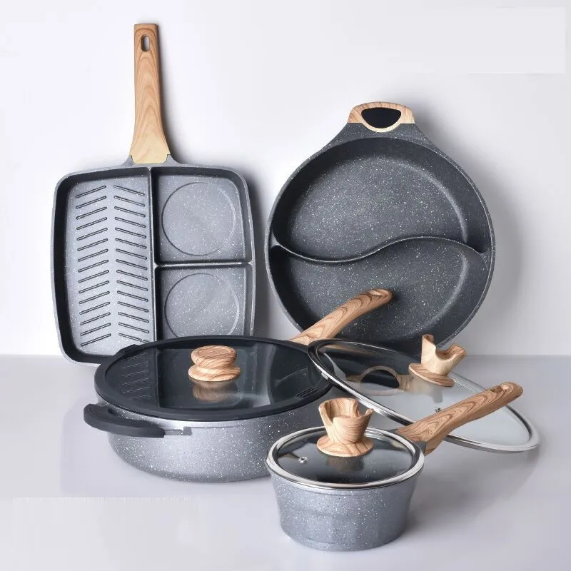Kitchen Medicinal Stone Cooking Pots Non-stick Frying Pan Milk Pot Double-Flavor Pot Cookware Cooking Set Cooking Tool set
Kitchen Medicinal Stone Cooking Pots Non-stick Frying Pan Milk Pot Double-Flavor Pot Cookware Cooking Set Cooking Tool set