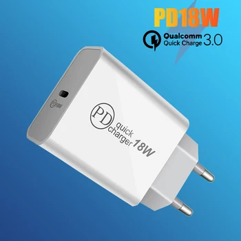 18W USB PD Charger Quick Charge 3.0 4.0 QC 3.0 Charger for iPhone 11 X 8 Phone Wall USB Type C Charger for Huawei Xiaomi 
18W USB PD Charger Quick Charge 3.0 4.0 QC 3.0 Charger for iPhone 11 X 8 Phone Wall USB Type C Charger for Huawei Xiaomi