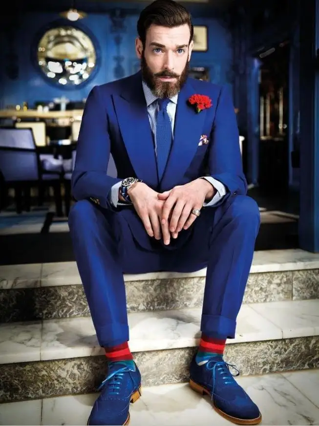 New Arrival -- New Design Haut One Button Peak Lapel Blue Groom Tuxedos Men's Wedding Prom Clothing Suits(Jacket+pants+tie)
New Arrival -- New Design Haut One Button Peak Lapel Blue Groom Tuxedos Men's Wedding Prom Clothing Suits(Jacket+pants+tie)