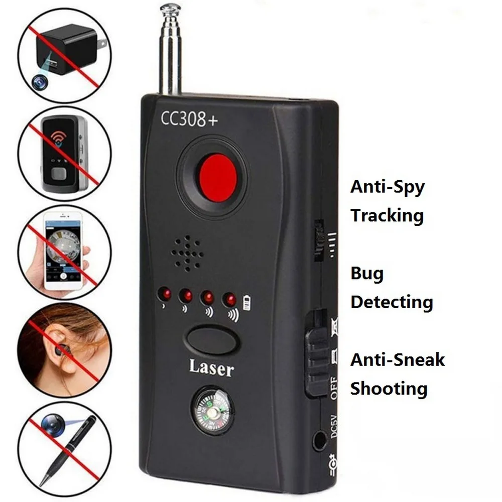 Multi-Function Wireless Camera Lens Signal Detector CC308+ Radio Wave Signal Detect Camera Full-range WiFi RF GSM Device Finder
Multi-Function Wireless Camera Lens Signal Detector CC308+ Radio Wave Signal Detect Camera Full-range WiFi RF GSM Device Finder