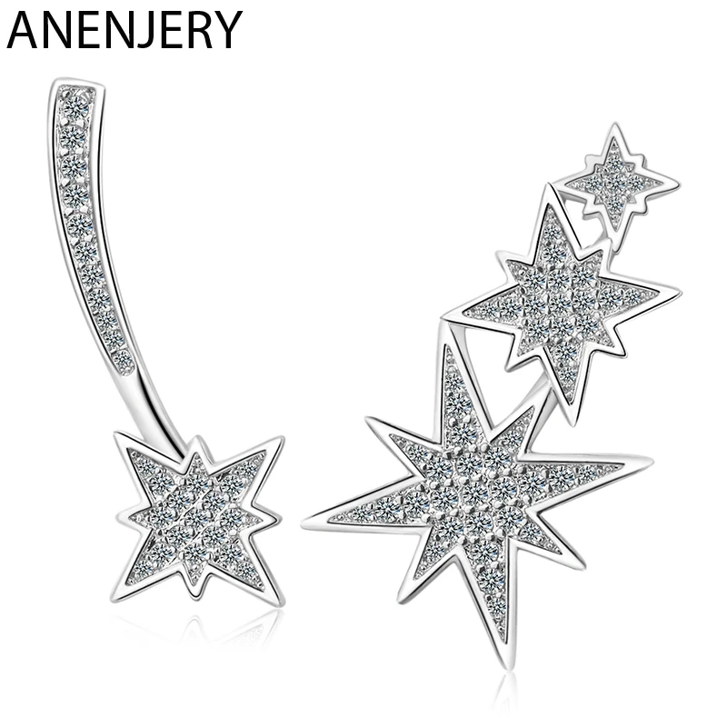 ANENJERY 925 Sterling Silver Sparkling Mosaic Cubic Zircon Star Earrings For Women Party Jewelry brincos S-E1063
ANENJERY 925 Sterling Silver Sparkling Mosaic Cubic Zircon Star Earrings For Women Party Jewelry brincos S-E1063