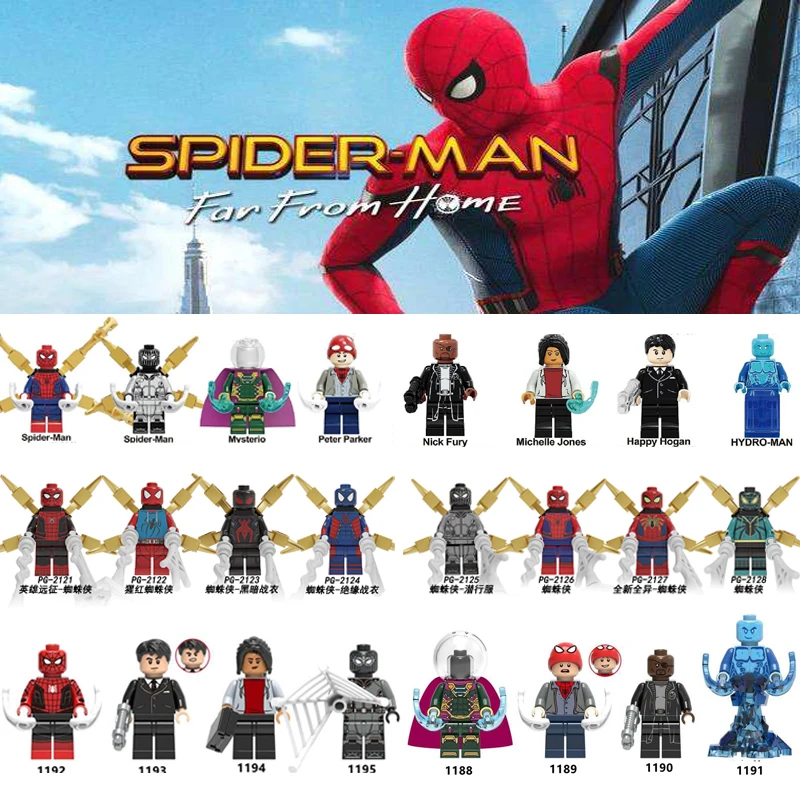 Spider-Man Movie Far From Home Action Figure Collection Spiderman Brick Block Toys Spider Man Building Blocks Mysterio Hydro-Man
Spider-Man Movie Far From Home Action Figure Collection Spiderman Brick Block Toys Spider Man Building Blocks Mysterio Hydro-Man