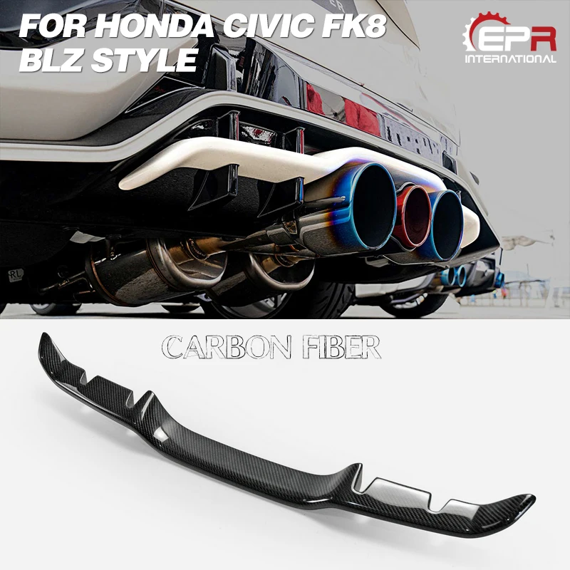 Для Honda 2017 НА Civic FK8 BLZ стиль углеродное волокно задний гарнир глянцевая отделка
