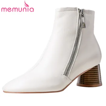 MEMUNIA 2020 hot sale genuine leather shoes women ankle boots round toe zipper square heel simple dress party shoes ladies
MEMUNIA 2020 hot sale genuine leather shoes women ankle boots round toe zipper square heel simple dress party shoes ladies
