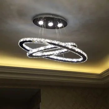 Romantic Modern LED Crystal Ceiling Chandelier Light Oval 2 Rings Bedroom Lighting Living Room Dining Room Fixture Pendant Lamp
Romantic Modern LED Crystal Ceiling Chandelier Light Oval 2 Rings Bedroom Lighting Living Room Dining Room Fixture Pendant Lamp
