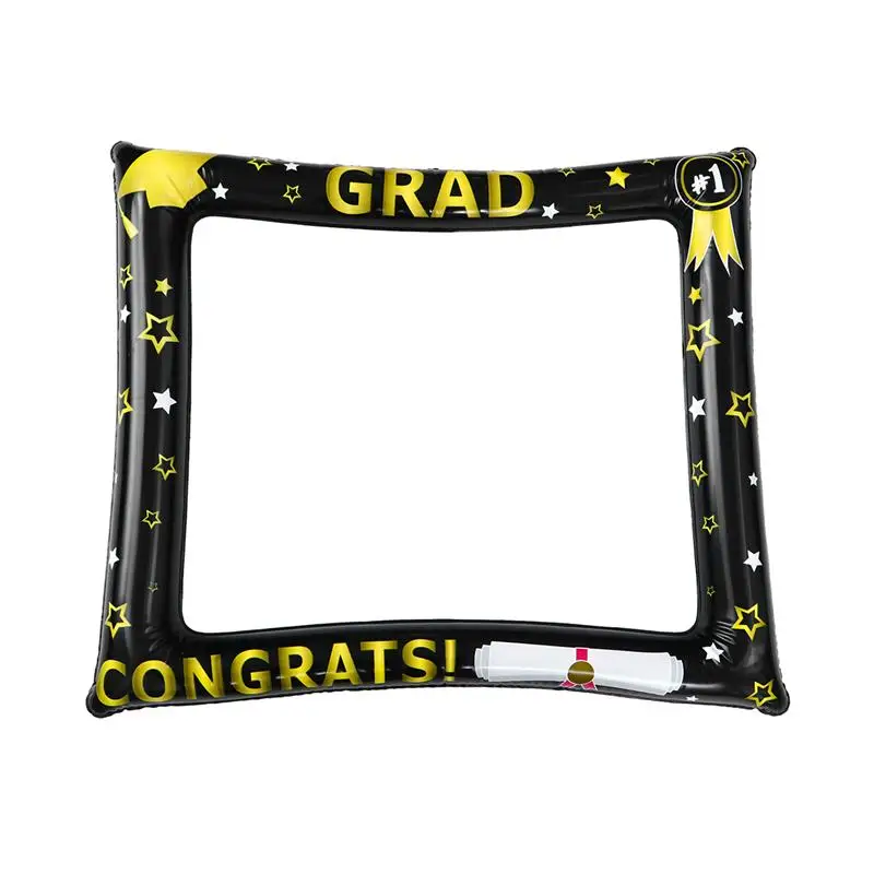 1pc Photo Frame Inflatable Photo Prop Selfie Frame Decoration Photo Frame Photography Picture Accessories for Graduation