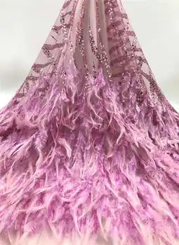 100High Quality 2020 latest Luxury Animal feather fabric with Gold Thread for African Woman Wedding Dresses Winn519s 
100High Quality 2020 latest Luxury Animal feather fabric with Gold Thread for African Woman Wedding Dresses Winn519s