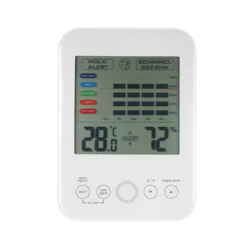 Household Thermometer and Hygrometer Mold Alarm Digital Hygrometer and Thermometer with Mold Alarm and Lcd Display
Household Thermometer and Hygrometer Mold Alarm Digital Hygrometer and Thermometer with Mold Alarm and Lcd Display
