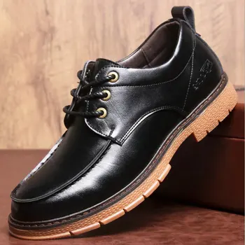 

Men Ankle low short working Boots Men Cow Leather Zapatos Hombre Outdoor Shoes New Autumn Men Genuine Leather Boots A56-15