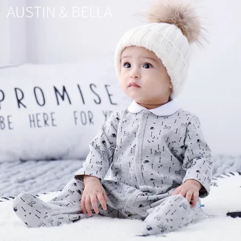 Spring and Autumn Baby Romper 0-12M Cotton Gray Footies White Peter Pan Collar Full Length Newborn Clothes Toddlers Clothing 
Spring and Autumn Baby Romper 0-12M Cotton Gray Footies White Peter Pan Collar Full Length Newborn Clothes Toddlers Clothing