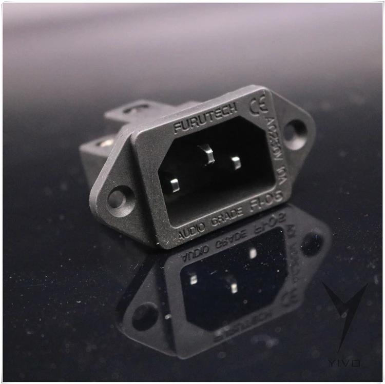 YIVO HIFI DIY Pure copper plating Rhodium us plug iec inlet socket AC 250V 10A 05