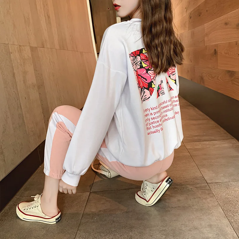 Photo Shoot Autumn New Style 2019 Korean-style Pullover Hoody-Style Printed Shirt Thin Two-Piece Set 1319
Photo Shoot Autumn New Style 2019 Korean-style Pullover Hoody-Style Printed Shirt Thin Two-Piece Set 1319