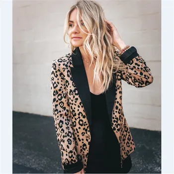 Fashion Women Leopard Blazer Autumn Winter Elegant Female Casual Outerwear Jackets Women High Street Coat Office Lady Blazers
Fashion Women Leopard Blazer Autumn Winter Elegant Female Casual Outerwear Jackets Women High Street Coat Office Lady Blazers