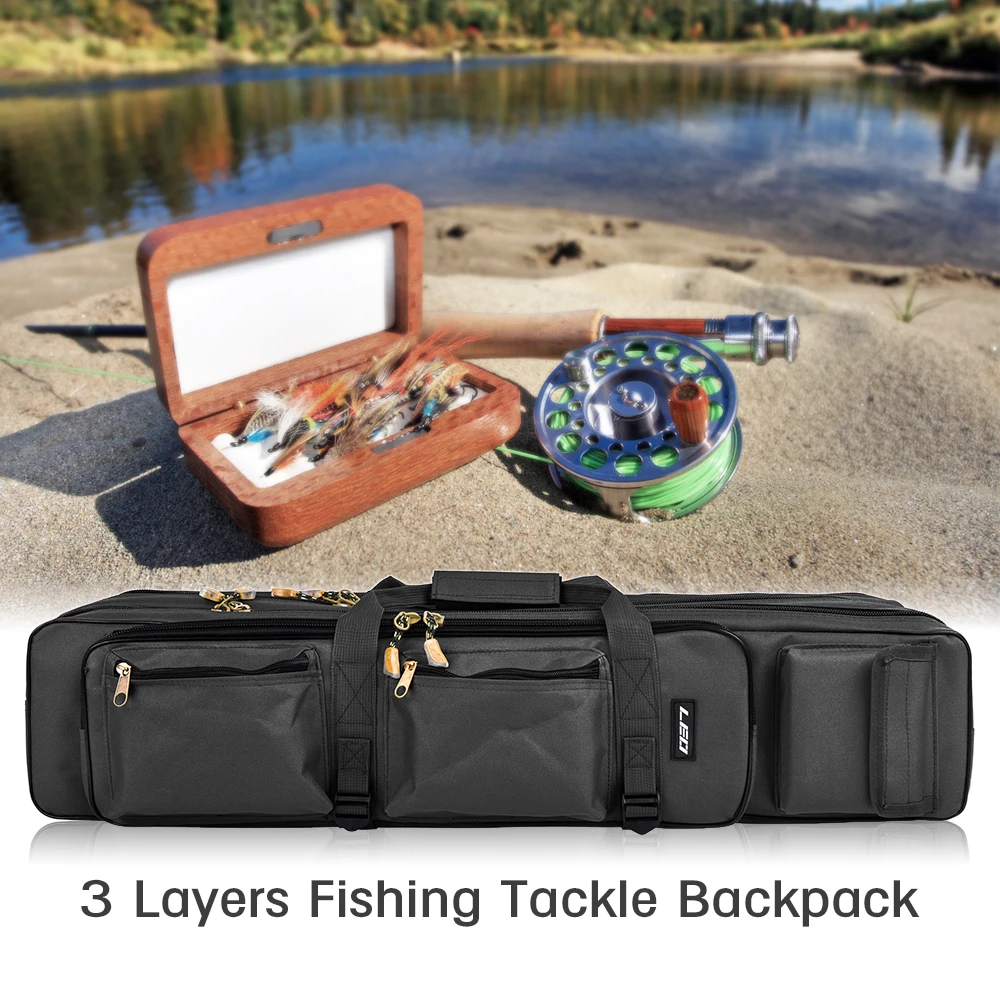 Outdoor 3 Layer Fishing Bag Backpack 80cm/100cm Fishing Rod Reel Carrier Bag Fishing Pole Tackle Bag Carry Case Travel Bag
Outdoor 3 Layer Fishing Bag Backpack 80cm/100cm Fishing Rod Reel Carrier Bag Fishing Pole Tackle Bag Carry Case Travel Bag