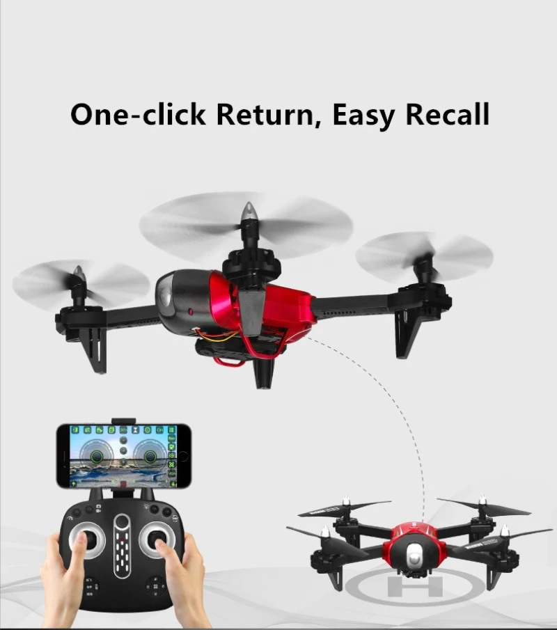 New 2.4G WIFI FPV Folding Remote Control RC Drone With HD Camera six-axis RC Helicopter Aviation Headless Mode Altitude ModeToy
New 2.4G WIFI FPV Folding Remote Control RC Drone With HD Camera six-axis RC Helicopter Aviation Headless Mode Altitude ModeToy