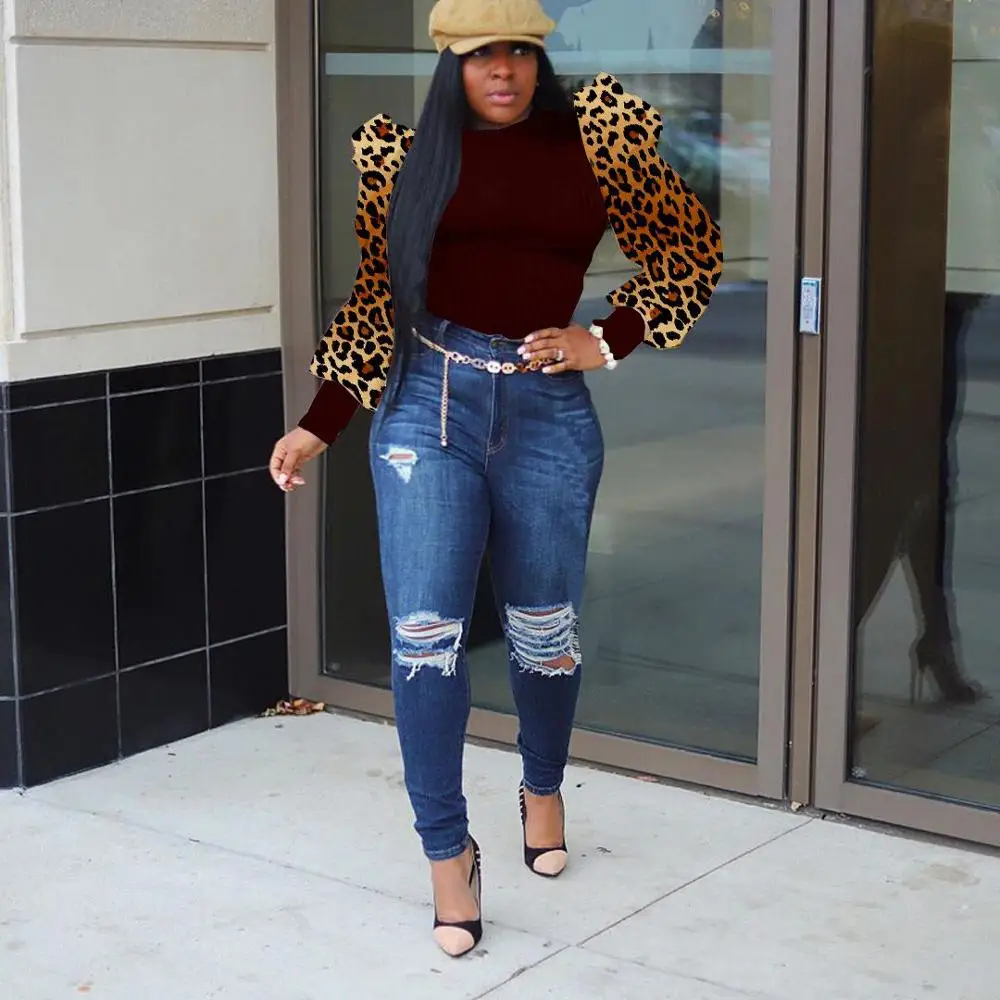 Echoine Elegant Leopard Puff Sleeve Blouse Women Shirts Autumn Long Sleeve Shirt Tops Patchwork Vintage Spring 2020 New Shirt
Echoine Elegant Leopard Puff Sleeve Blouse Women Shirts Autumn Long Sleeve Shirt Tops Patchwork Vintage Spring 2020 New Shirt