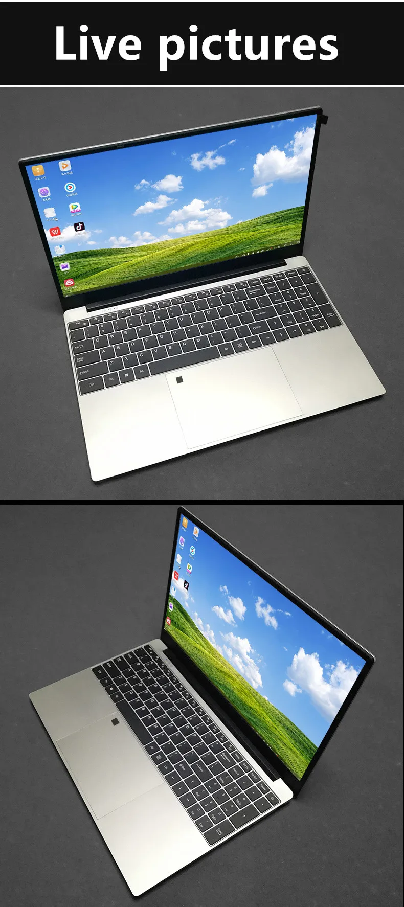 new15.6 inch I7-6560 16G RAM 128G/256G/512G/1TB SSD With 1920*1080HDScreen Fingerprint recognition Backlit Keyboard Laptop