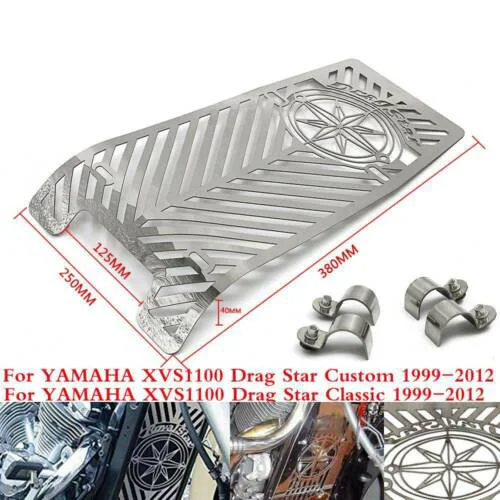 Фото Radiator Grille Guard Protector Cover For Yamaha XVS1100 Drag Star Classic/Custom 1999 - 2012 XVS 1100 2011 2010 2009 | Автомобили и