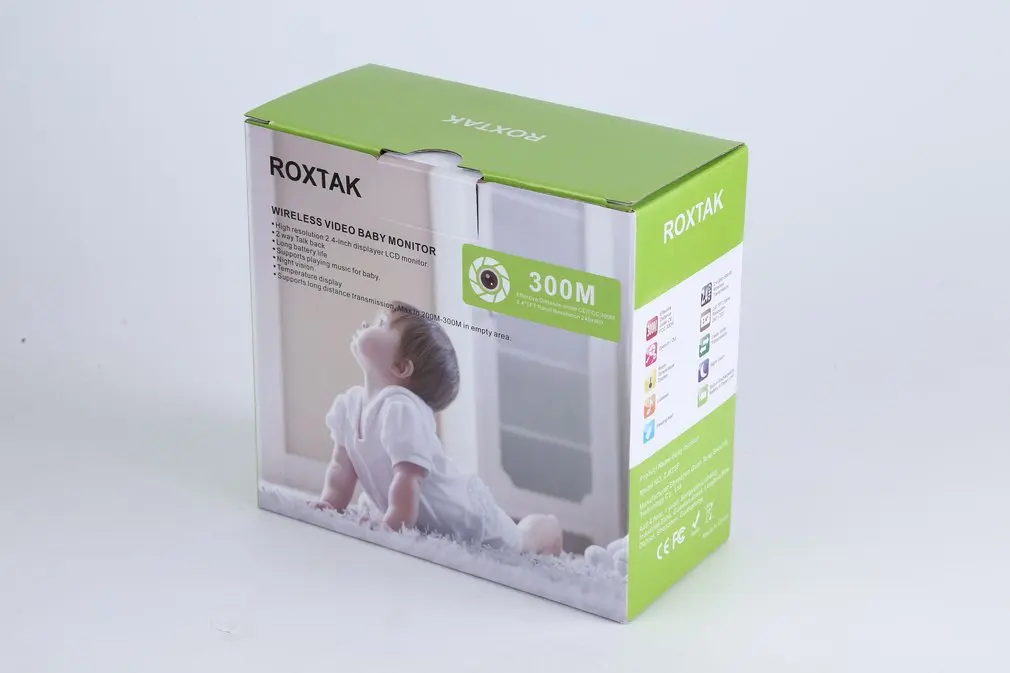 Video Baby Monitor with Infrared Night Vision Two Way Talk Back Room Temperature Lullabies Long Range EU Plug
Video Baby Monitor with Infrared Night Vision Two Way Talk Back Room Temperature Lullabies Long Range EU Plug