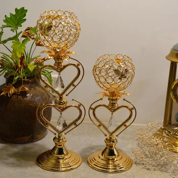 Wedding Center Candlestick Party Decoration Artificial Crystal Candlestick Shiny Gold heart Candlestick Home Decoration
Wedding Center Candlestick Party Decoration Artificial Crystal Candlestick Shiny Gold heart Candlestick Home Decoration