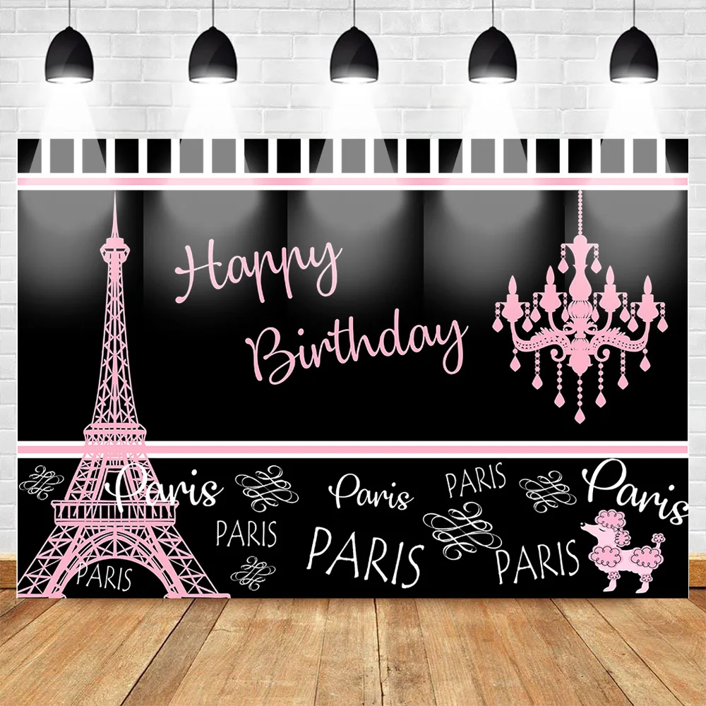 Mocsicka Birthday Pairs Backdrop for Photography Eiffel Tower Birthday Party Cake Table Decor Background Black Pink Backdrop
Mocsicka Birthday Pairs Backdrop for Photography Eiffel Tower Birthday Party Cake Table Decor Background Black Pink Backdrop