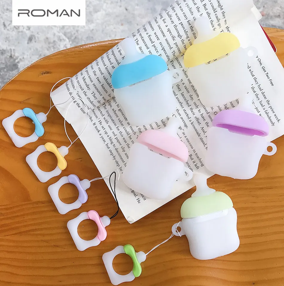 Силиконовый защитный чехол для AirPods 1/2 бутылочка сосков бутылка молока Bluetooth