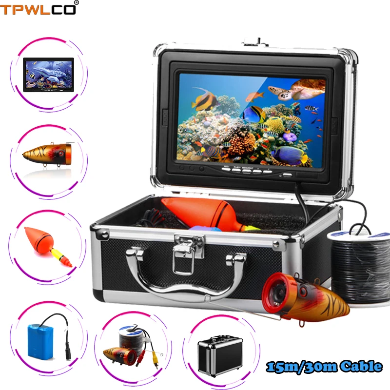 

15m/30m Cable 720P 1000TVL Waterproof Fishing Video Camera Kit With 7" TFT LCD Screen DVR Recording Underwater Shooting Camera