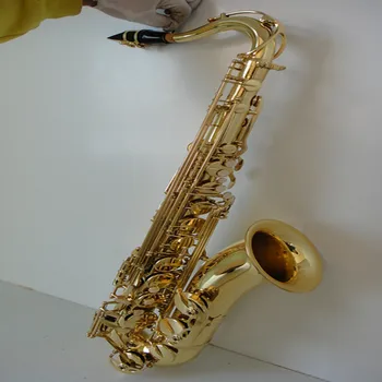 Bb Tenor Saxophone Brass golden plated body B flat sax instrument standard case 
Bb Tenor Saxophone Brass golden plated body B flat sax instrument standard case