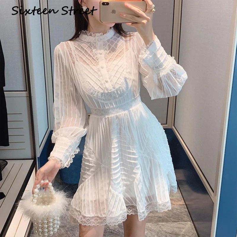 White Chiffon Short Dress Woman 2020 Spring Long Sleeve Patchwork O-neck Mini Dresses Female Autumn clothing
White Chiffon Short Dress Woman 2020 Spring Long Sleeve Patchwork O-neck Mini Dresses Female Autumn clothing