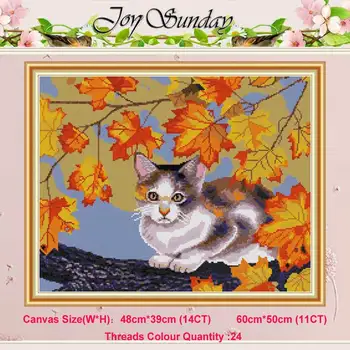 Cat and maple animals patterns counted 11CT 14CT Cross Stitch Set DIY Chinese Cross-stitch Kit Embroidery Needlework home decor
Cat and maple animals patterns counted 11CT 14CT Cross Stitch Set DIY Chinese Cross-stitch Kit Embroidery Needlework home decor