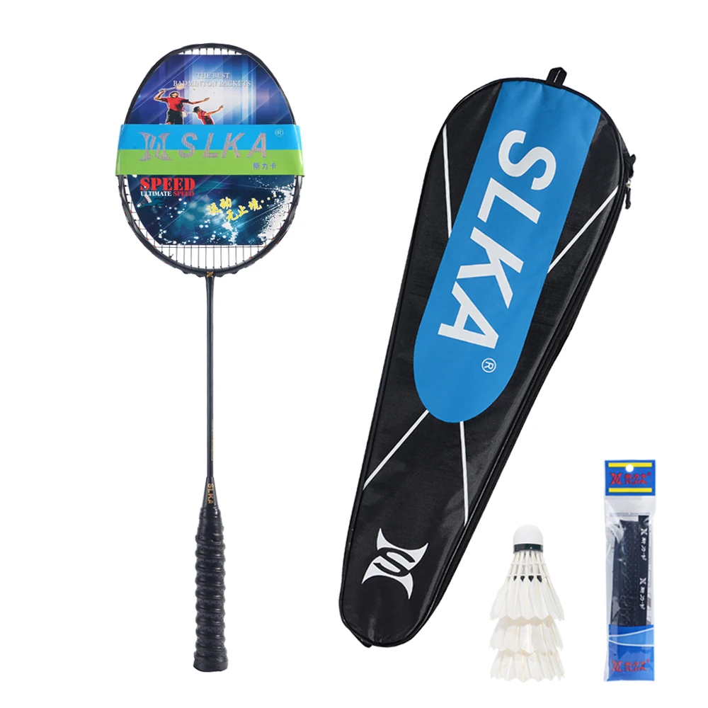 SLKA Curve Shape Violent Smash Carbon Badminton Racket High Tension Offensive Men's Badminton Racquet Max 32LBS free Shuttlecock 
SLKA Curve Shape Violent Smash Carbon Badminton Racket High Tension Offensive Men's Badminton Racquet Max 32LBS free Shuttlecock