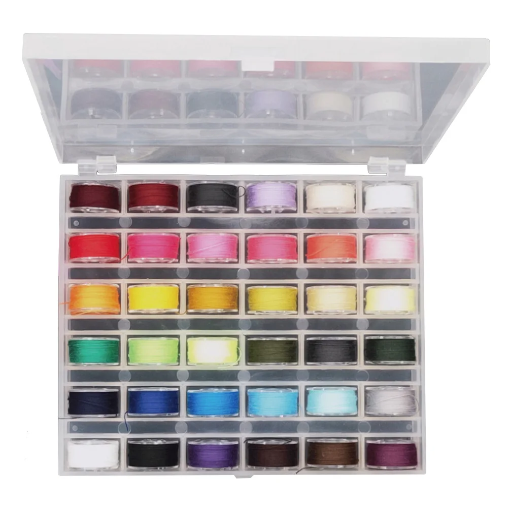 36pcs Colorful Spools + Empty Plastic Bobbins Case Organiser Set Sewing Machine Bobbin Box Storage Sewing Accessories
36pcs Colorful Spools + Empty Plastic Bobbins Case Organiser Set Sewing Machine Bobbin Box Storage Sewing Accessories