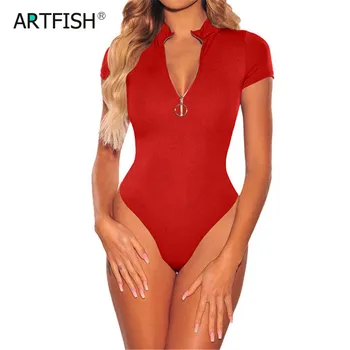 2020 Summer Bodysuits New Short Sleeve Boy Tops Sexy Women Rompers Party Zip Up O Neck Streetwear Casual Jumpsuits Outfits M0714
2020 Summer Bodysuits New Short Sleeve Boy Tops Sexy Women Rompers Party Zip Up O Neck Streetwear Casual Jumpsuits Outfits M0714