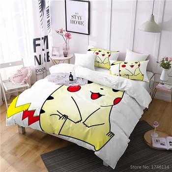 3D Cartoon Pokemon Printed Duvet Cover Set Twin Full Queen King Size Bedding Set Comforter Cover with Pillowcases Set Bedclothes
3D Cartoon Pokemon Printed Duvet Cover Set Twin Full Queen King Size Bedding Set Comforter Cover with Pillowcases Set Bedclothes