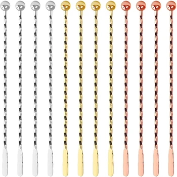 12 Pcs Reusable Swizzle Sticks Coffee Stirrers Beverage Stir Sticks Stainless Steel Cocktail Swizzle Sticks with 3 Color Paddle
12 Pcs Reusable Swizzle Sticks Coffee Stirrers Beverage Stir Sticks Stainless Steel Cocktail Swizzle Sticks with 3 Color Paddle