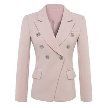 HIGH QUALITY Newest 2017 Baroque Designer Blazer Women's Long Sleeve Double Breasted Metal Lion Buttons Blazer Jacket Outer
HIGH QUALITY Newest 2017 Baroque Designer Blazer Women's Long Sleeve Double Breasted Metal Lion Buttons Blazer Jacket Outer