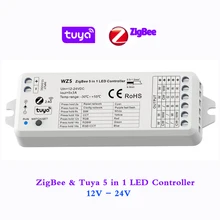 Tuya 5 in 1 LED Controller ZigBee - RF Converter Smart APP Voice Cloud Control 12V 24V Single Color RGBWW RGBW RGB+CCT LED Strip
Tuya 5 in 1 LED Controller ZigBee - RF Converter Smart APP Voice Cloud Control 12V 24V Single Color RGBWW RGBW RGB+CCT LED Strip