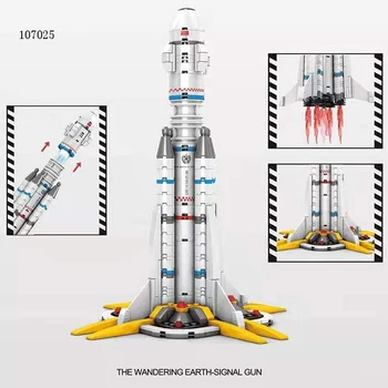 332pcs Stray Earth Series Building Block Small Particle Navigator Rocket Children Lepining Creator Christmas Gift