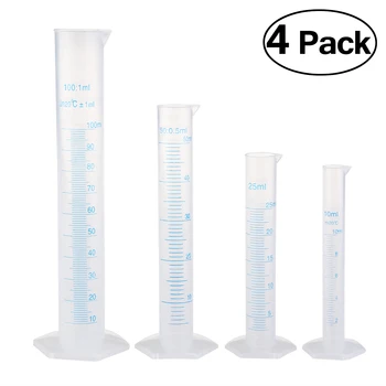 PIXNOR 4pcs Measuring Tools Transparent Measuring Plastic Graduated Cylinder 10ml / 25ml / 50ml / 100ml
PIXNOR 4pcs Measuring Tools Transparent Measuring Plastic Graduated Cylinder 10ml / 25ml / 50ml / 100ml