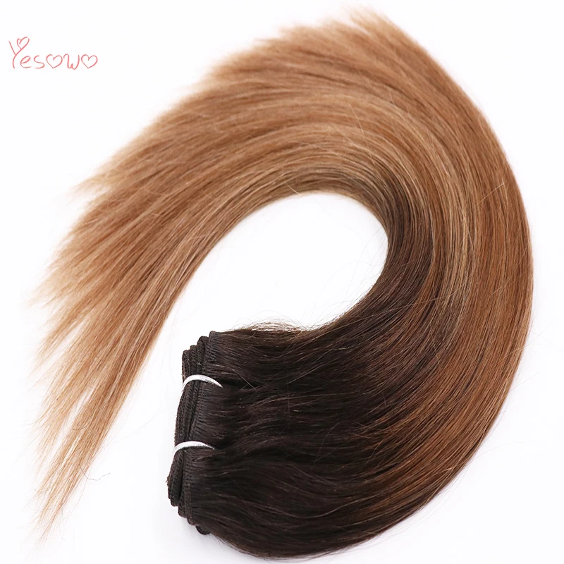Yesowo Machine Made 1b/6/27# Ombre Natural European Real Remy Straight Bundles Double Drawn Hair Weft
Yesowo Machine Made 1b/6/27# Ombre Natural European Real Remy Straight Bundles Double Drawn Hair Weft