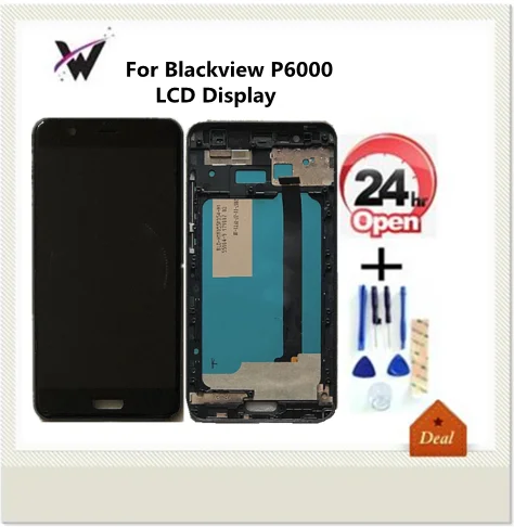 Оригинальный ЖК-дисплей с рамкой для Blackview P6000 + сенсорный экран в сборе лентой
