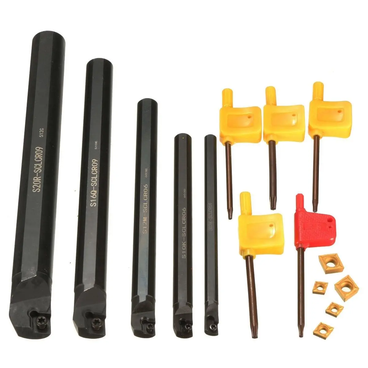 SCLCR09 Boring Bar S20R-SCLCR09 Tool CCMT060204 Holder CCMT09T304 Insert Lathe Utilizes Diamond Shape Brand New
SCLCR09 Boring Bar S20R-SCLCR09 Tool CCMT060204 Holder CCMT09T304 Insert Lathe Utilizes Diamond Shape Brand New