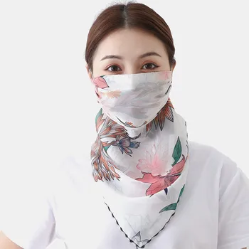 Women Casual Sunscreen masque Neck Scarf Chiffon Print Thin Scarf Outdoor safety Breathe care Cycling Riding Mouth-muffle
Women Casual Sunscreen masque Neck Scarf Chiffon Print Thin Scarf Outdoor safety Breathe care Cycling Riding Mouth-muffle