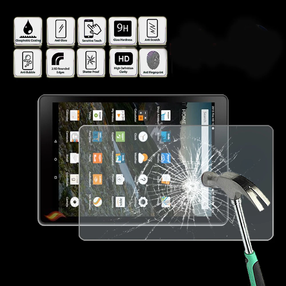 Tablet Tempered Glass Screen Protector Cover for Amazon Fire HD 10 (2015) with Alexa - Screen Film Protector Guard Cover
Tablet Tempered Glass Screen Protector Cover for Amazon Fire HD 10 (2015) with Alexa - Screen Film Protector Guard Cover