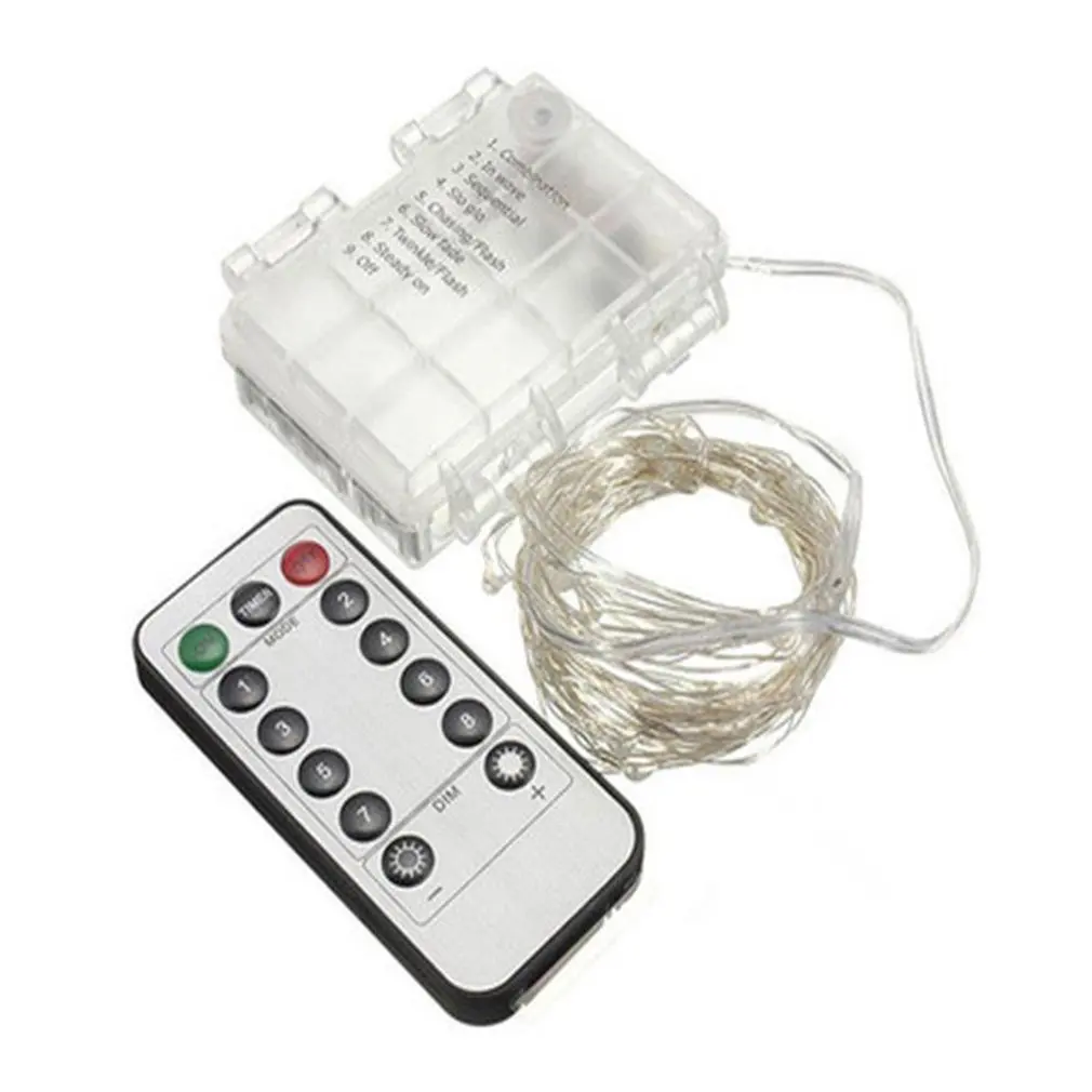 10 Meters Copper Wire Two Wires 8 Function Remote Control 3AA Battery Box Copper Wire String Led Battery Light String
10 Meters Copper Wire Two Wires 8 Function Remote Control 3AA Battery Box Copper Wire String Led Battery Light String