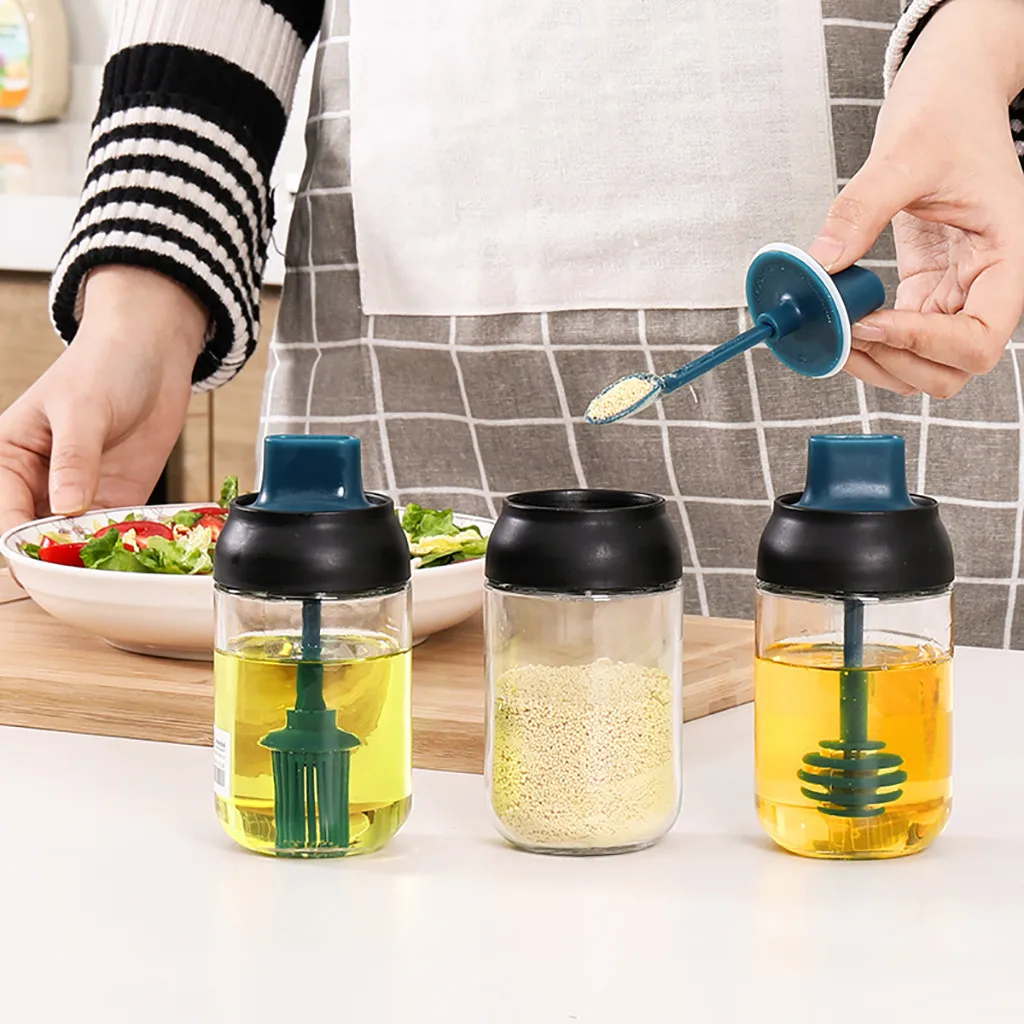 Spice Storage With Spoon Lid, iBuyXi.com, Honey Jar with Brush, Buy Kitchen dining items